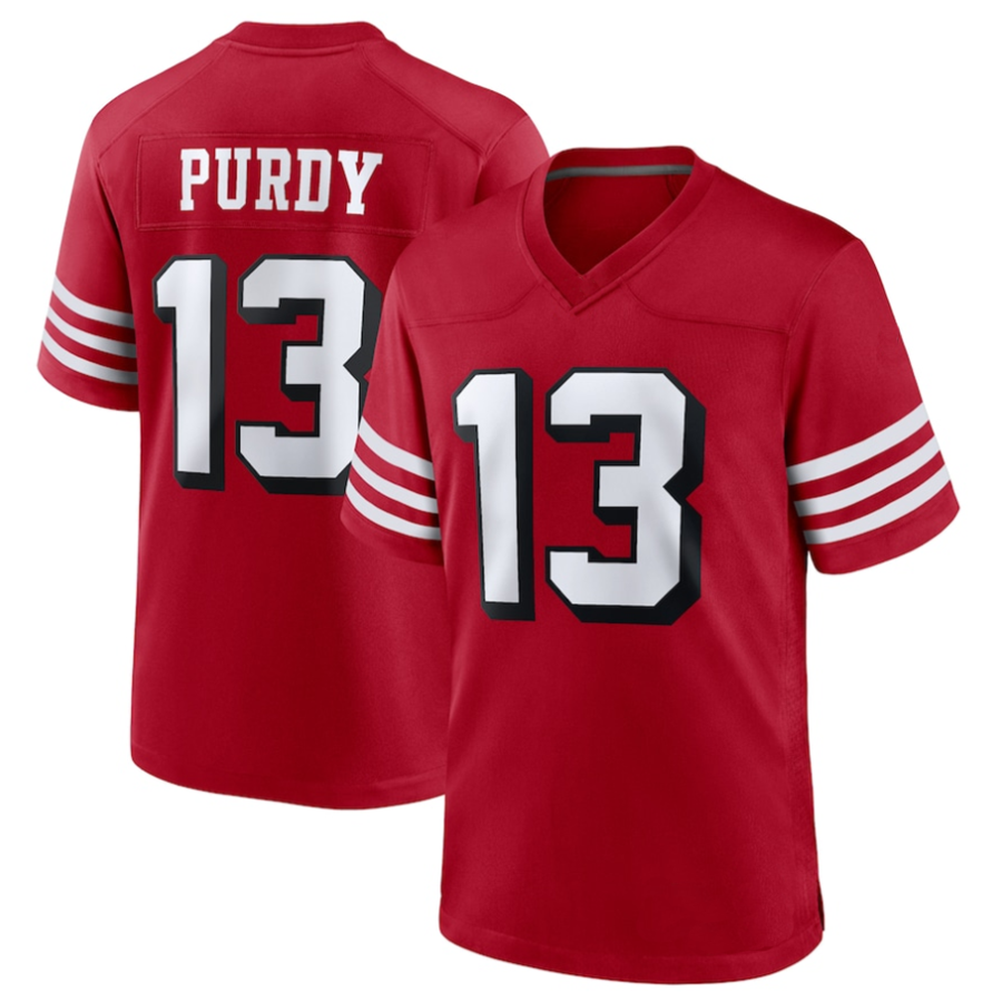 Fenge SF.49ers #13 Brock Purdy Player Scarlet Alternate Game Stitched Jerseys