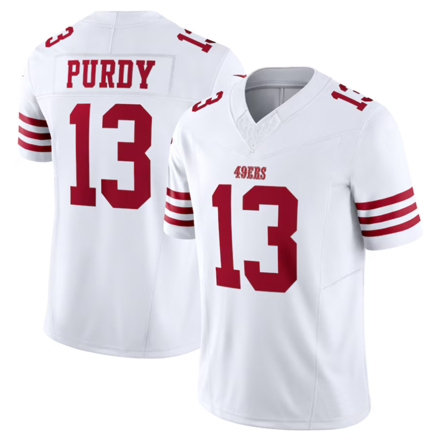 Fenge SF.49ers #13 Brock Purdy Playre White Vapor F.U.S.E. Limited Stitched Jerseys
