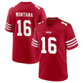 Fenge SF.49ers #16 Joe Montana Player Scarlet Home Game Stitched Jerseys