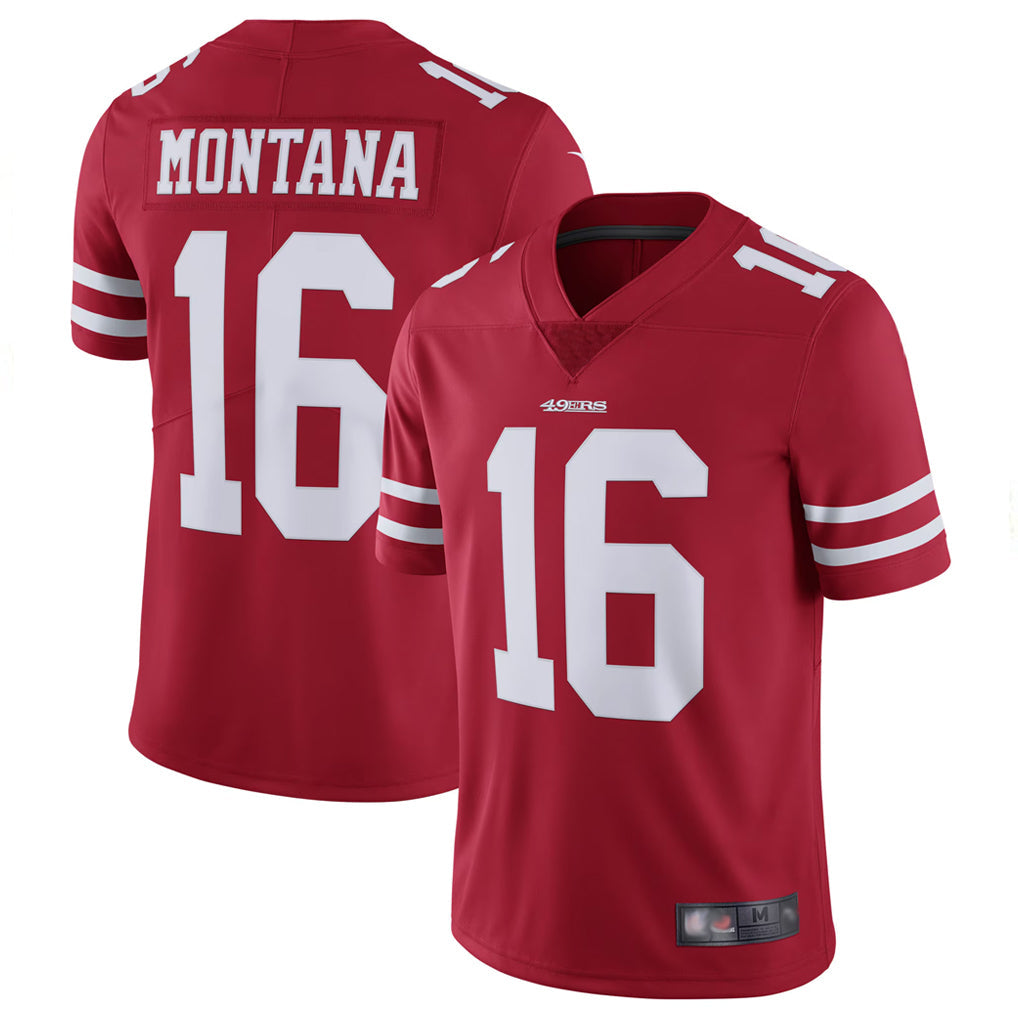 Fenge SF.49ers #16 Joe Montana Player Vapor Untouchable Limited Throwback Stitched Jerseys