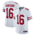 Fenge SF.49ers #16 Joe Montana Player Vapor Untouchable Limited Throwback White Stitched Jerseys