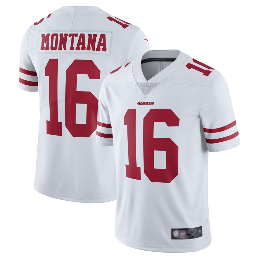 Fenge SF.49ers #16 Joe Montana Player Vapor Untouchable Limited Throwback White Stitched Jerseys