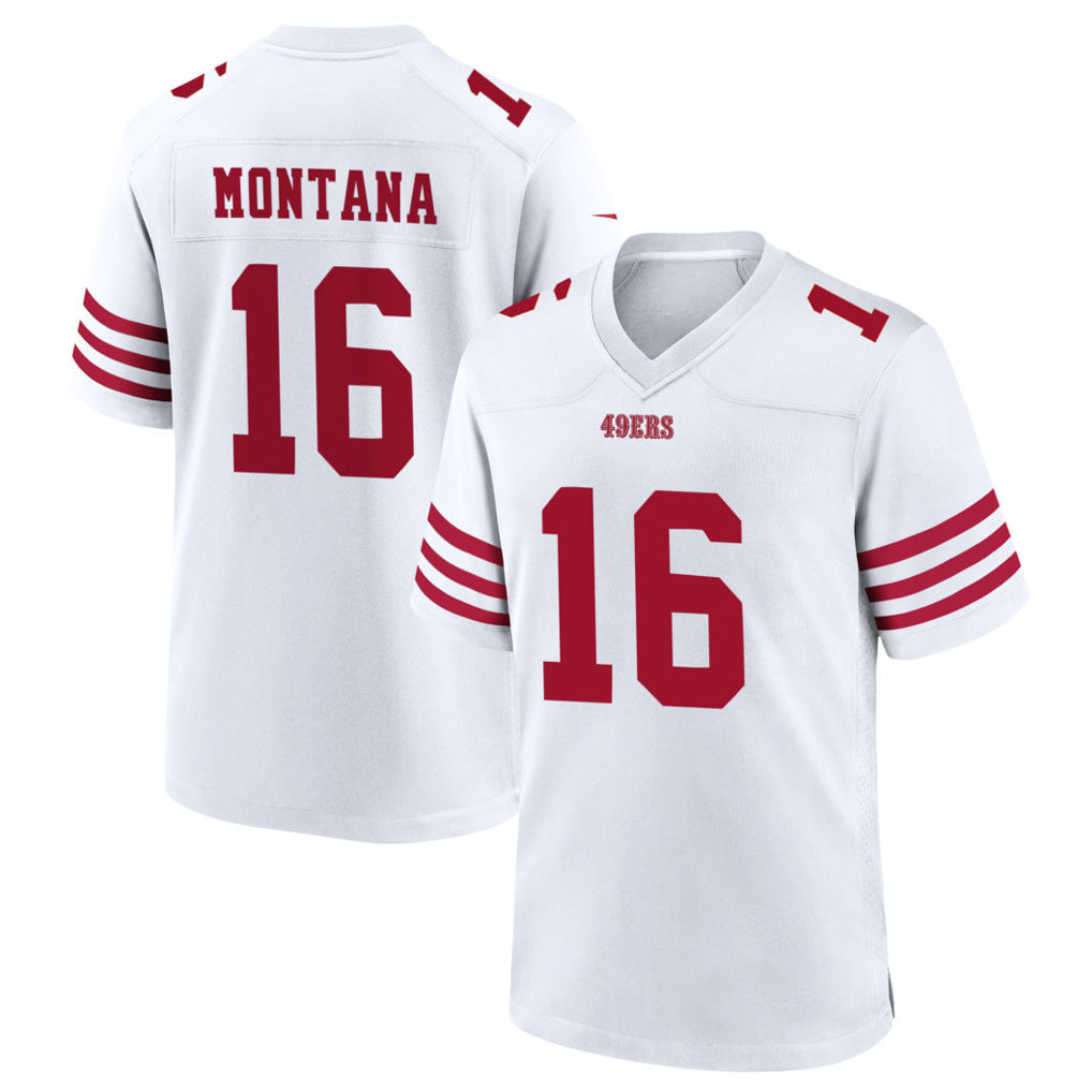 Fenge SF.49ers #16 Joe Montana Player White Home Game Stitched Jerseys