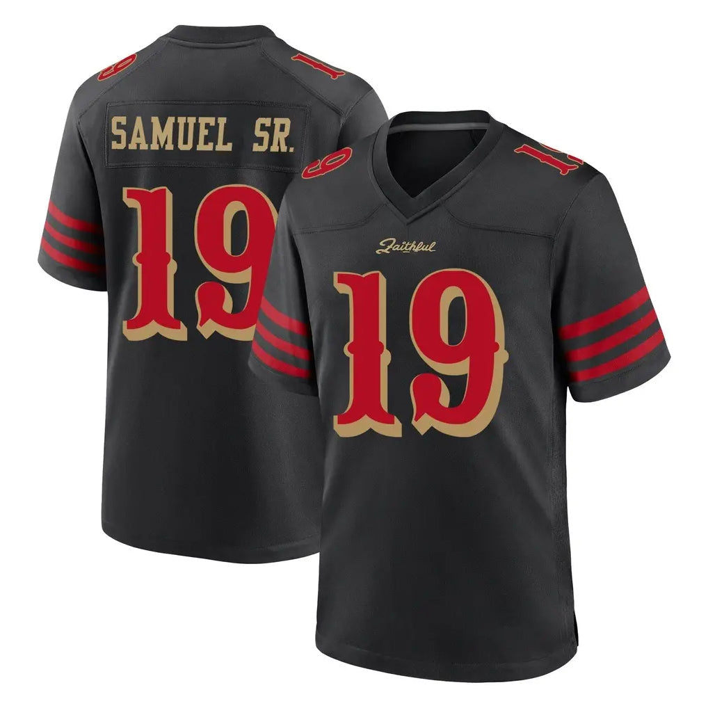 Fenge SF.49ers #19 Deebo Samuel Sr. Player Black Rivalries Collection Home Game Stitched Jerseys