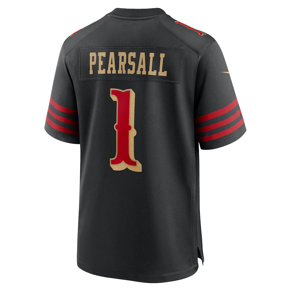 Fenge SF.49ers #1 Ricky Pearsall Player Black Rivalries Collection Game Stitched Jerseys