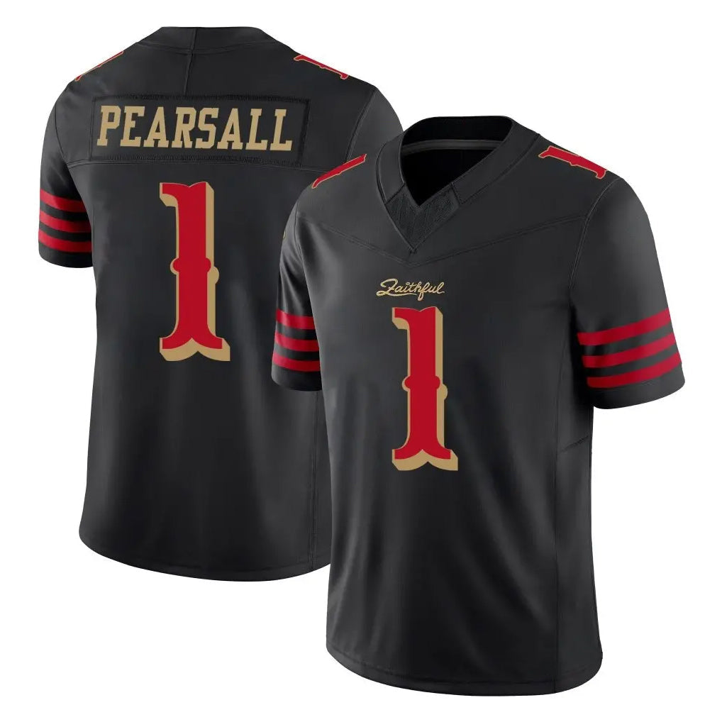 Fenge SF.49ers #1 Ricky Pearsall Player Black Rivalries Collection Limited Stitched Jerseys