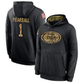 Fenge SF.49ers #1 Ricky Pearsall Player Black Salute To Service Hoodie Player Stitched Jerseys