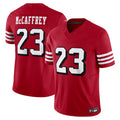 Fenge SF.49ers #23 Christian McCaffrey Player Scarlet Vapor F.U.S.E. Limited Stitched Jerseys