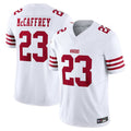 Fenge SF.49ers #23 Christian McCaffrey Player White Vapor F.U.S.E. Limited Stitched Jerseys