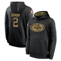 Fenge SF.49ers #2 Deommodore Lenoir Player Black Salute to Service Sideline Performance Pullover Hoodies Home Game Stitched Jerseys