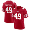 Fenge SF.49ers #49 The Faithful Player Scarlet Home Game Football Jerseys