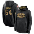 Fenge SF.49ers #54 Fred Warner Player Black Salute to Service Hoodies Stitched Jerseys