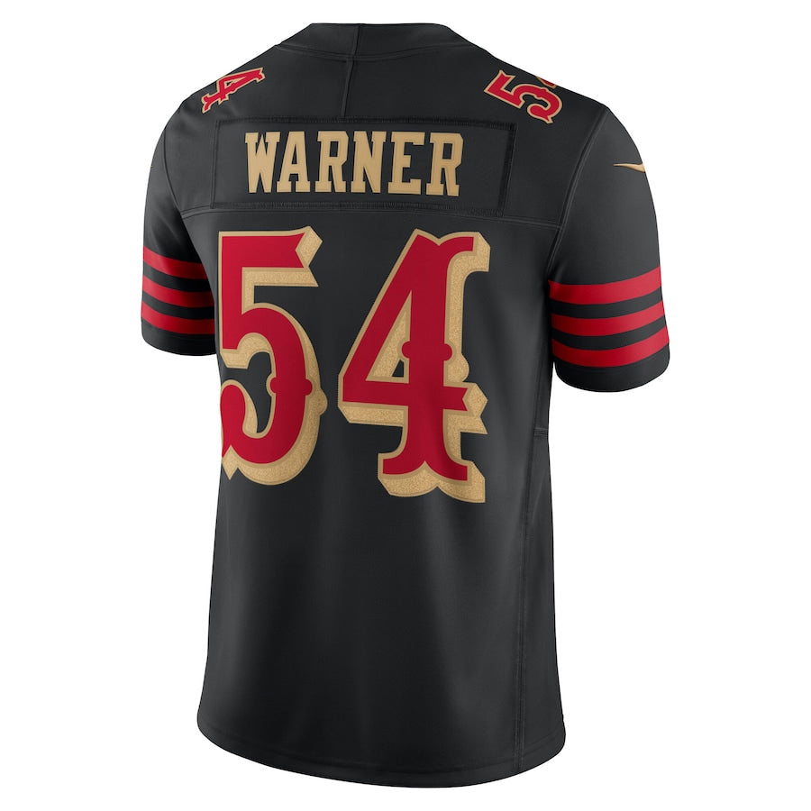 Fenge SF.49ers #54 Fred Warner Player Rivalries Collection Vapor Limited Black Stitched Jersey