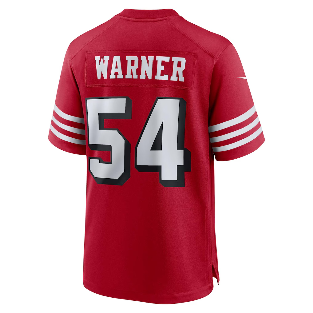 Fenge SF.49ers #54 Fred Warner Scarlet Alternate Game Stitched Jerseys