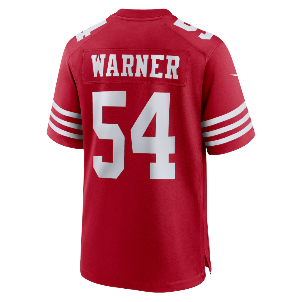 Fenge SF.49ers #54 Fred Warner Scarlet Player Game Stitched Jerseys