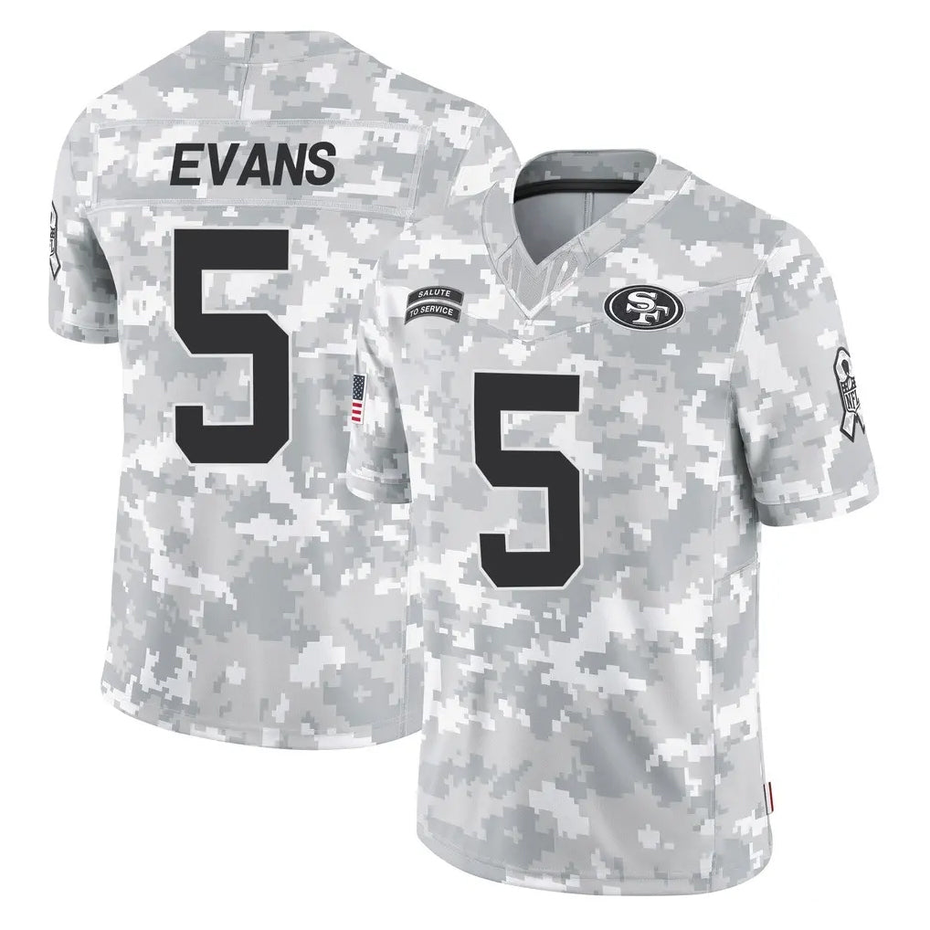 Fenge SF.49ers #5 Mike Evans Player Arctic Camo Limited Salute To Service Home Game Stitched Jerseys
