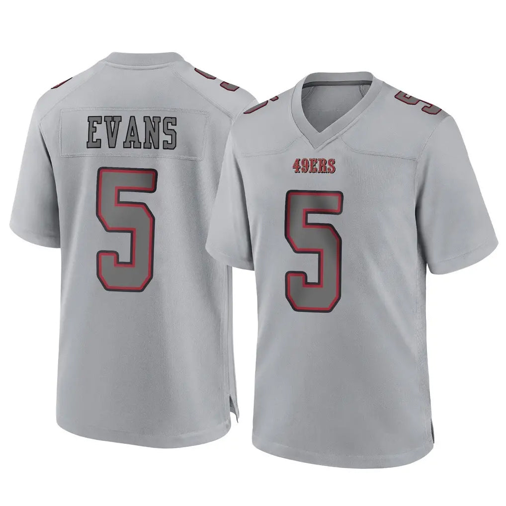 Fenge SF.49ers #5 Mike Evans Player Gray Atmosphere Fashion Home Game Stitched Jerseys
