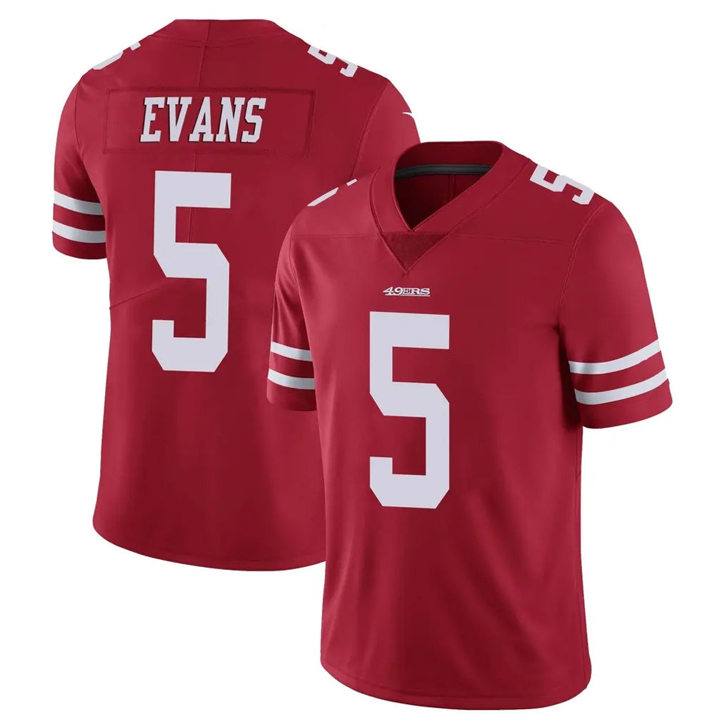 Fenge SF.49ers #5 Mike Evans Player Red Limited Vapor Untouchable Home Game Stitched Jerseys