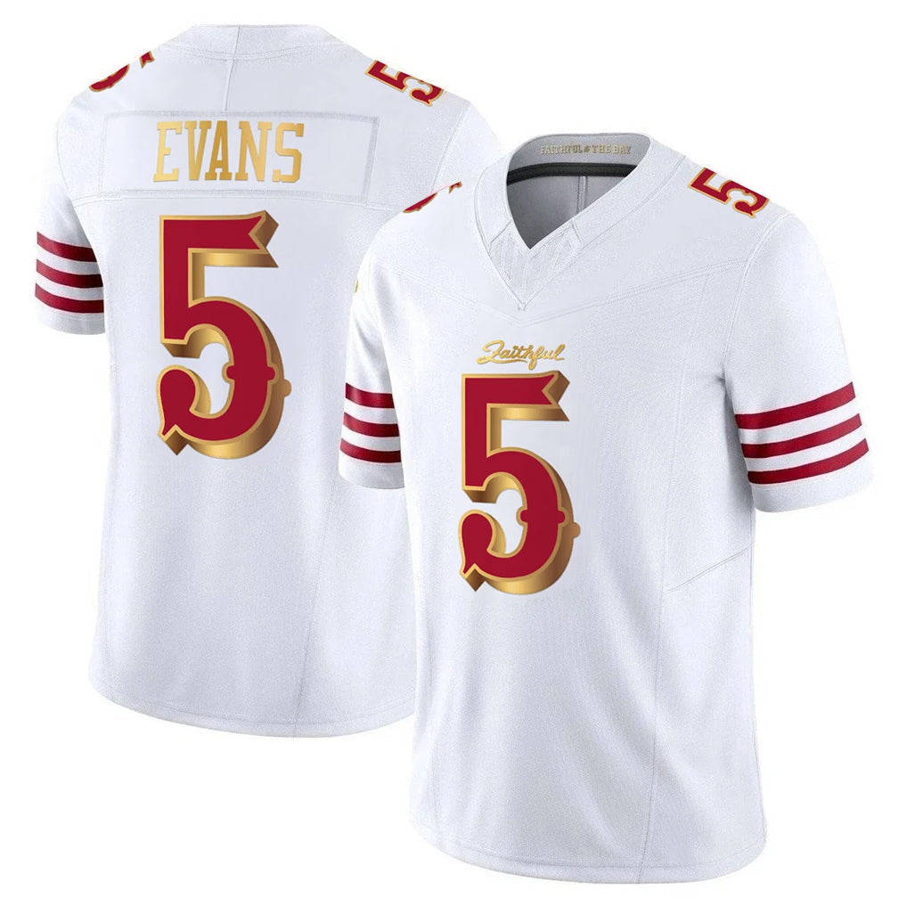 Fenge SF.49ers #5 Mike Evans Player White 2025 Rivalries Collection Game Limited Stitched Jerseys