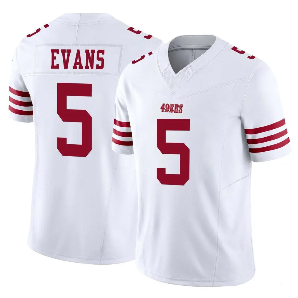 Fenge SF.49ers #5 Mike Evans Player White Limited Vapor F.U.S.E. Home Game Stitched Jerseys