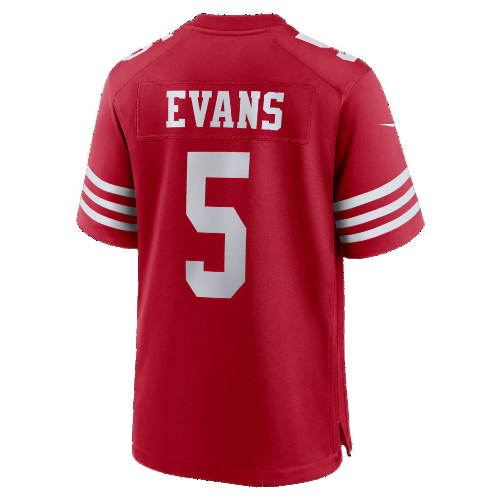 Fenge SF.49ers #5 Mike Evans Scarlet Game Stitched Jerseys