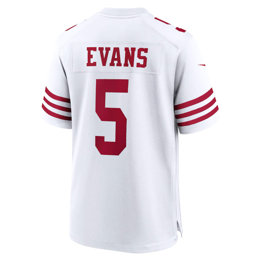 Fenge SF.49ers #5 Mike Evans White Game Stitched Jerseys