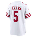 Fenge SF.49ers #5 Mike Evans White Game Stitched Jerseys