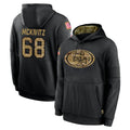 Fenge SF.49ers #68 Colton McKivitz Player Black Salute to Service Sideline Performance Pullover Hoodies Home Game Stitched Jerseys
