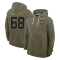 Fenge SF.49ers #68 Colton McKivitz Player Olive Salute to Service Pullover Hoodies Limited Stitched Jerseys