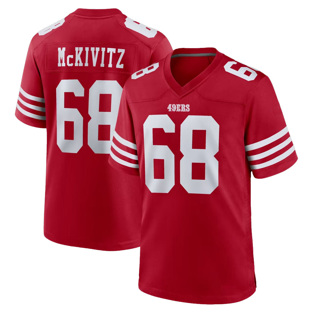 Fenge SF.49ers #68 Colton McKivitz Player Red Game Home Stitched Jerseys