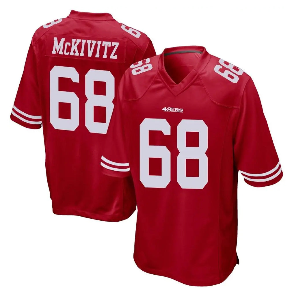 Fenge SF.49ers #68 Colton McKivitz Player Red Home Game Stitched Jerseys