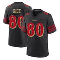 Fenge SF.49ers #80 Jerry Rice Player Black Rivalries Collection Game Stitched Jerseys