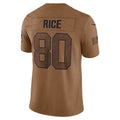 Fenge SF.49ers #80 Jerry Rice Player Brown Salute To Service Limited Stitched Jerseys