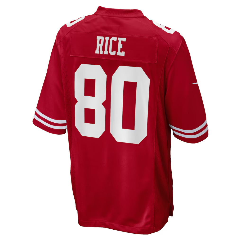 Fenge SF.49ers #80 Jerry Rice Player Scarlet Game Stitched Jerseys
