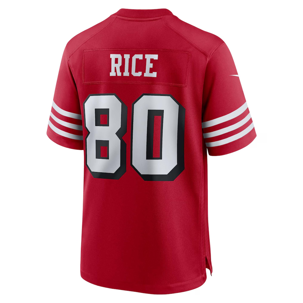 Fenge SF.49ers #80 Jerry Rice Scarlet Retired Player Alternate Game Stitched Jerseys