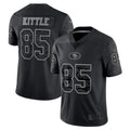 Fenge SF.49ers #85 George Kittle Player Black RFLCTV Limited Stitched Jerseys