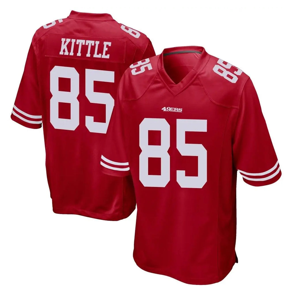 Fenge SF.49ers #85 George Kittle Player Red Home Game Stitched Jerseys