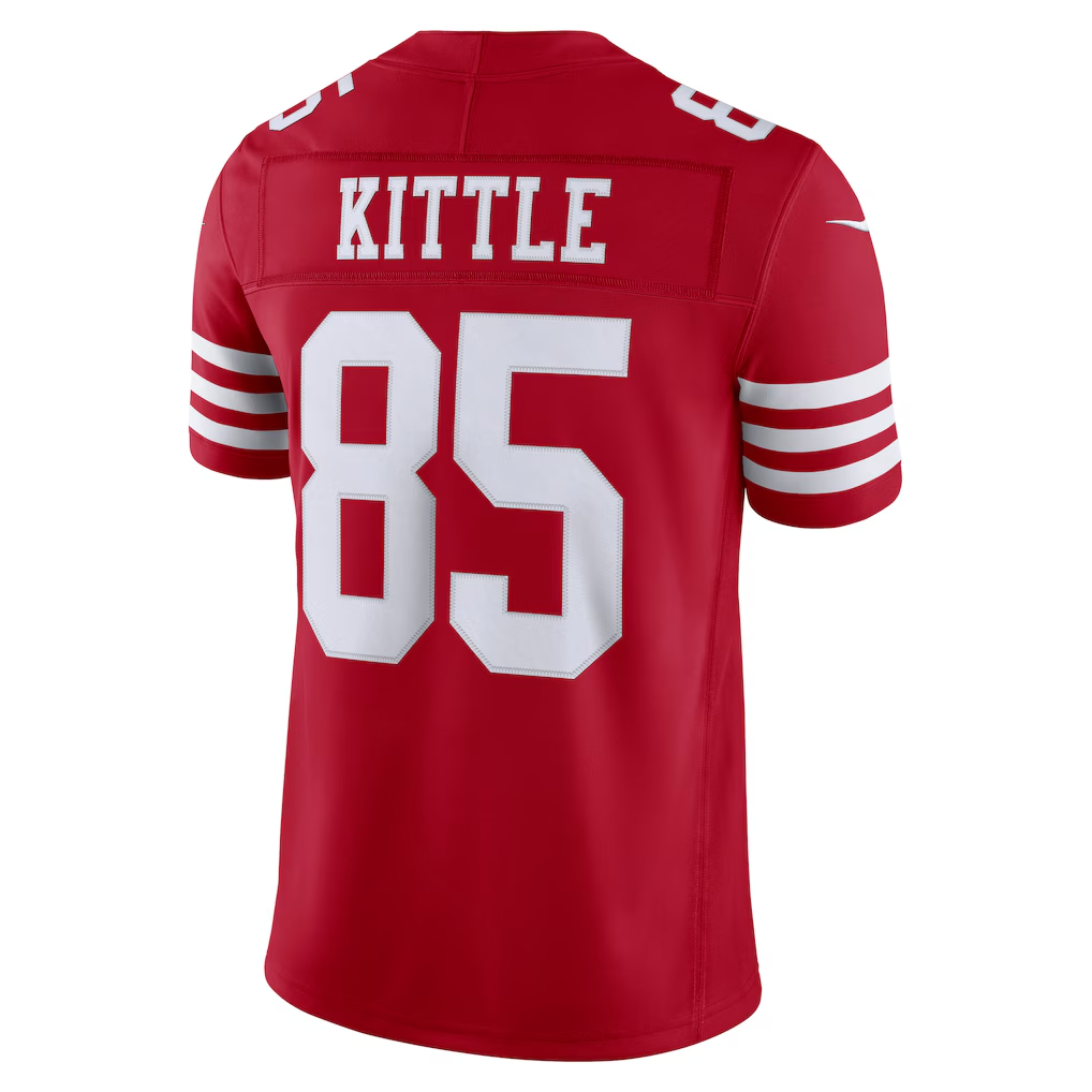 Fenge SF.49ers #85 George Kittle Scarlet Team Vapor F.U.S.E. Stitched Limited Jerseys