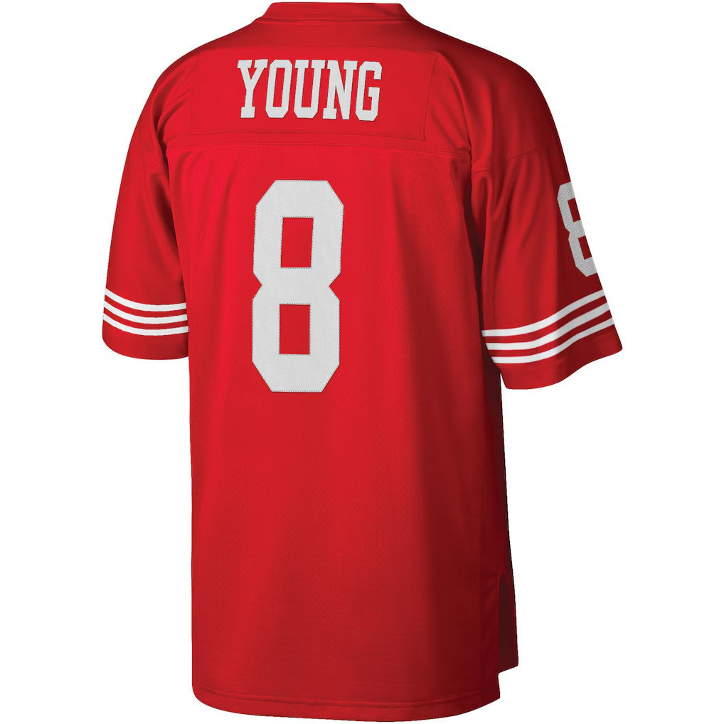Fenge SF.49ers #8 Steve Young Mitchell & Ness Scarlet Legacy Replica Stitched Jerseys
