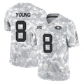 Fenge SF.49ers #8 Steve Young Player Arctic Camo Salute to Service Stitched Jerseys