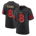 Fenge SF.49ers #8 Steve Young Player Black Rivalries Collection Game Stitched Jerseys