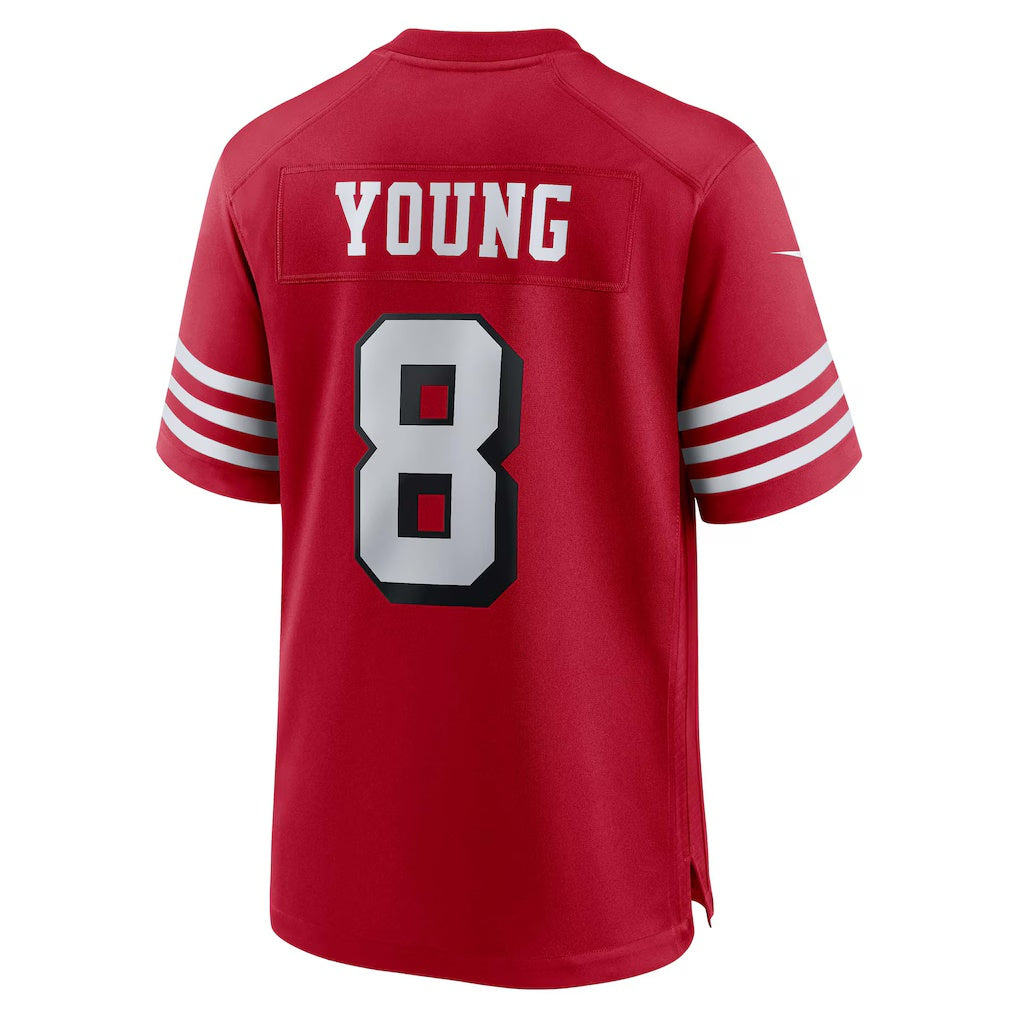 Fenge SF.49ers #8 Steve Young Scarlet Retired Player Alternate Game Stitched Jerseys
