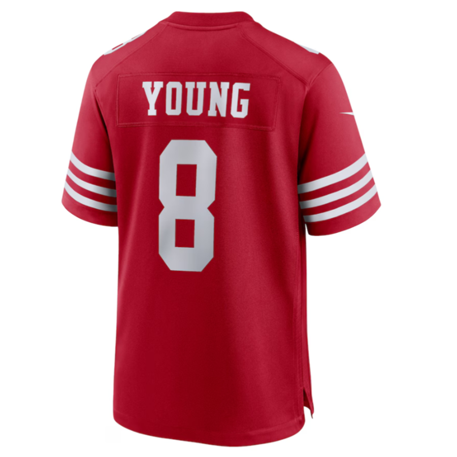 Fenge SF.49ers #8 Steve Young Scarlet Retired Player Game American Stitched Jersey