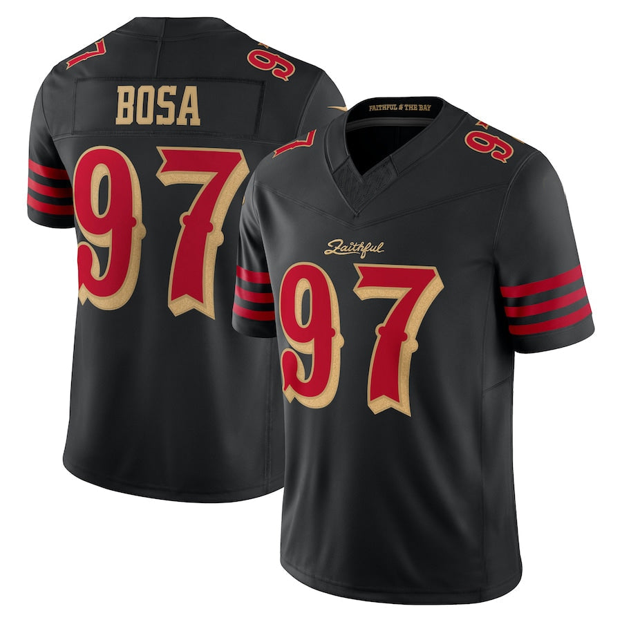 Fenge SF.49ers #97 Nick Bosa Player Rivalries Collection Vapor Limited Black Stitched Jersey