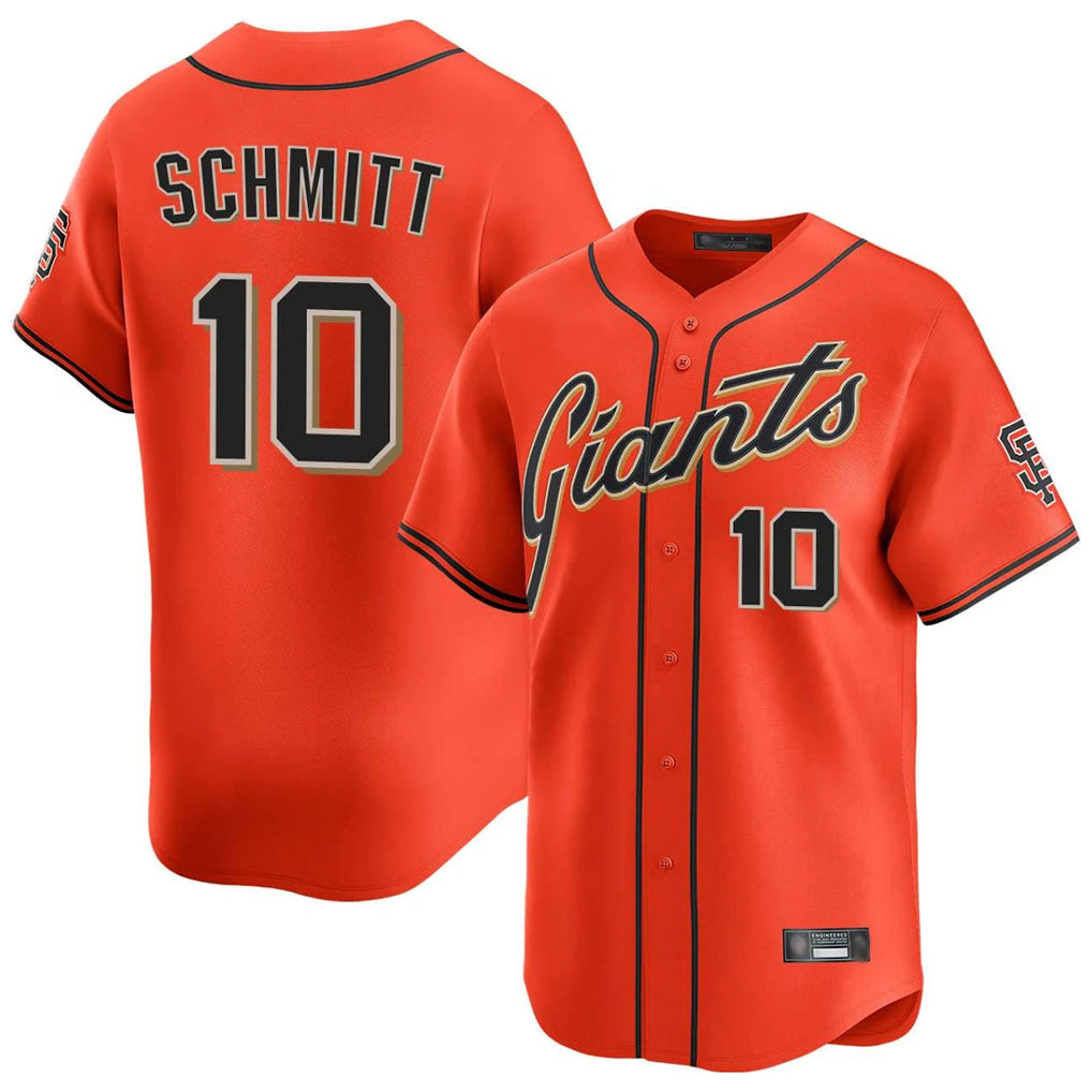 Fenge SF.Giants #10 Casey Schmitt Player Orange Home Limited Stitched Jerseys