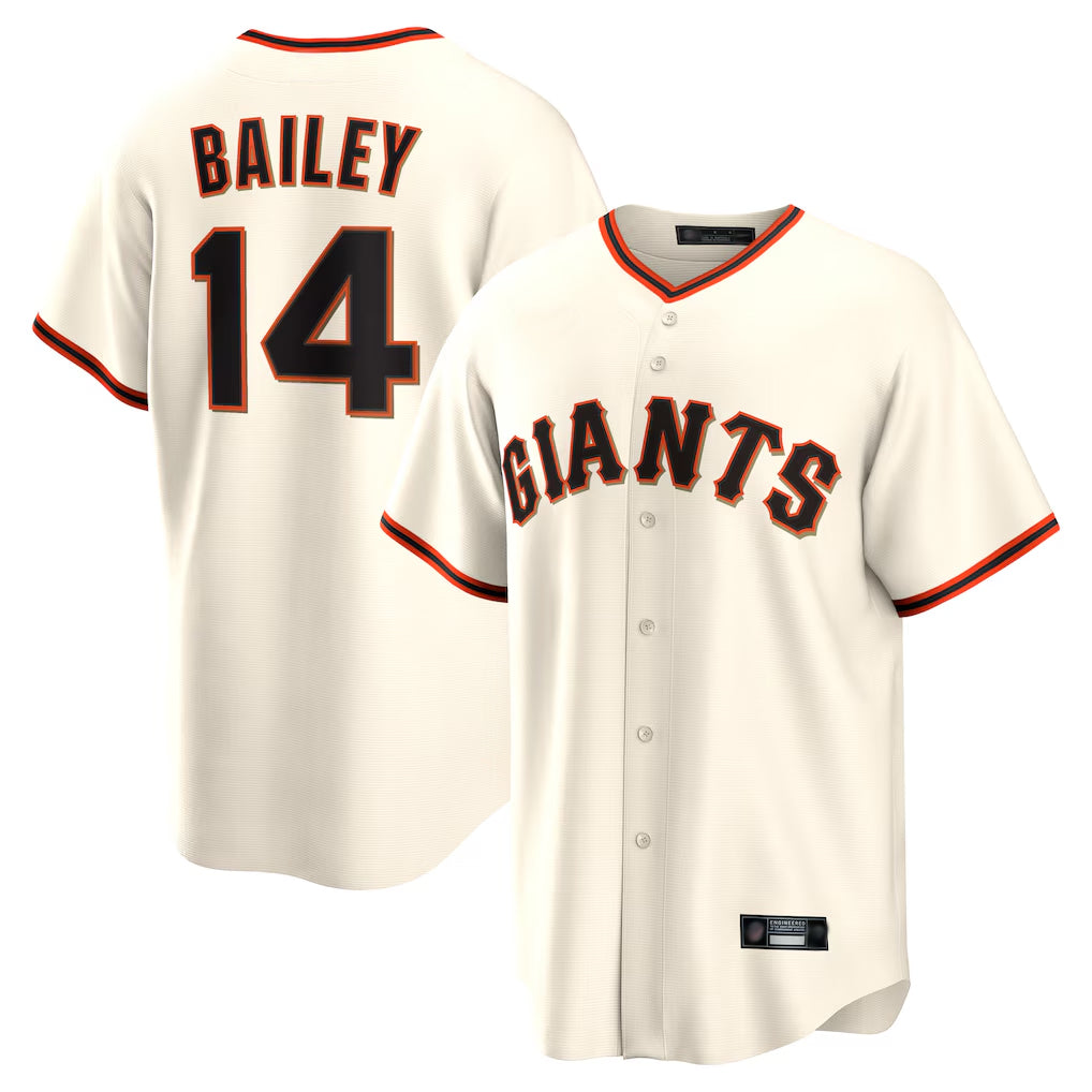 Fenge SF.Giants #14 Patrick Bailey Player Cream Home Game Stitched Jerseys