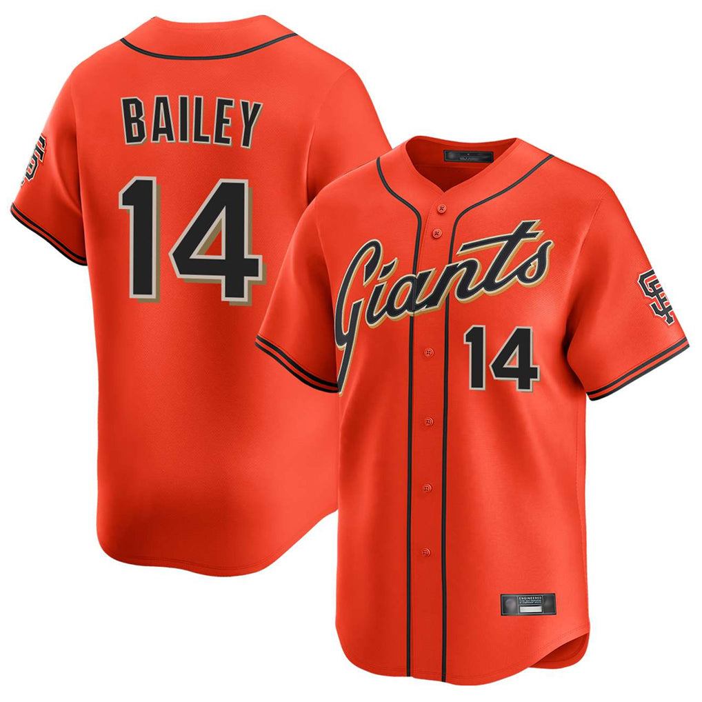 Fenge SF.Giants #14 Patrick Bailey Player Orange Home Limited Stitched Jerseys