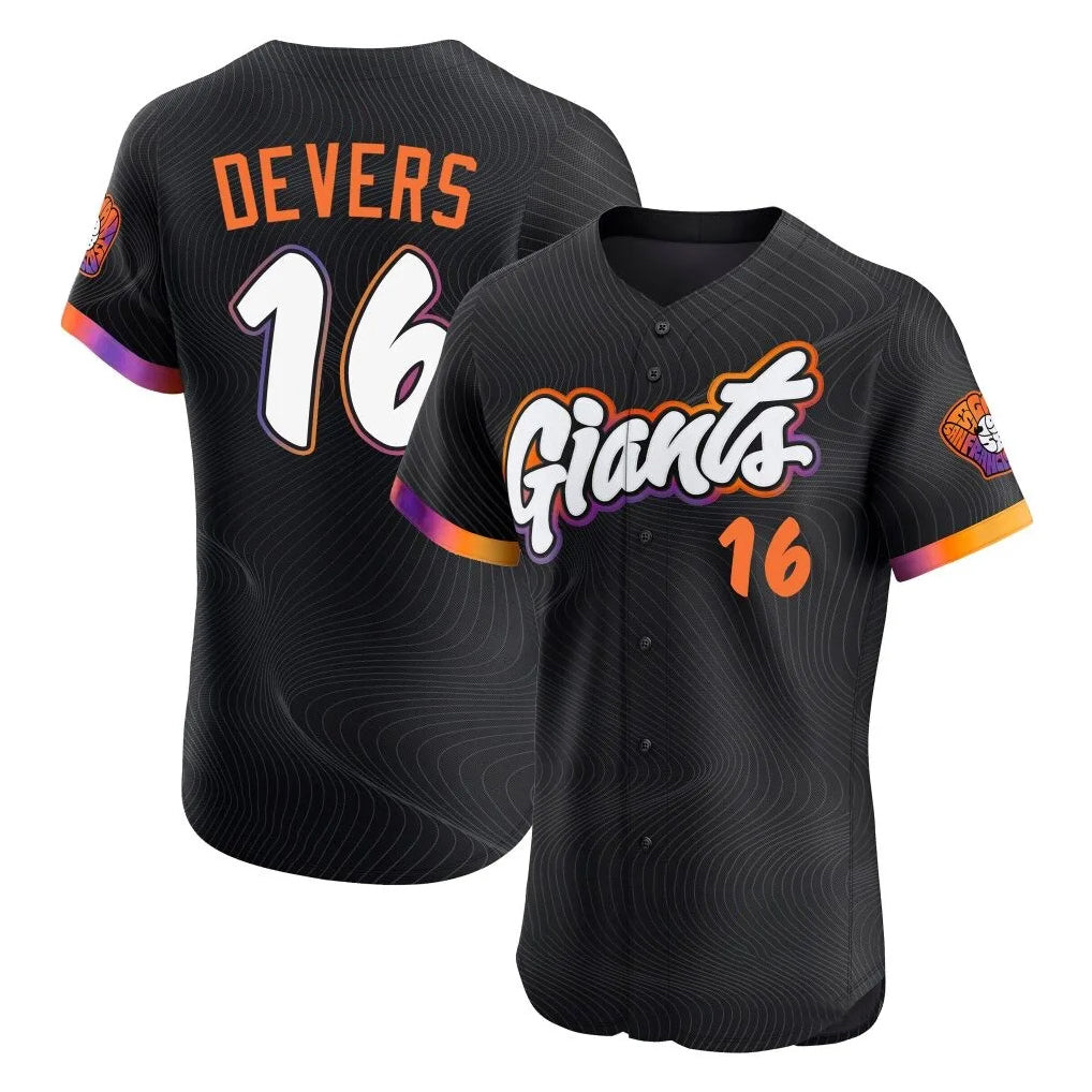Fenge SF.Giants #16 Rafael Devers Player Black 2025 City Connect Home Limited Elite Stitched Jerseys