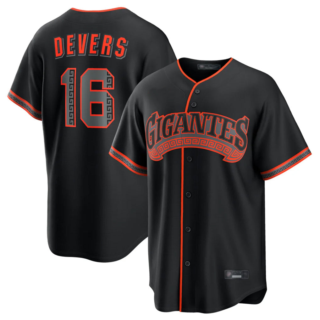Fenge SF.Giants #16 Rafael Devers Player Black Alternate Limited Stitched Jerseys