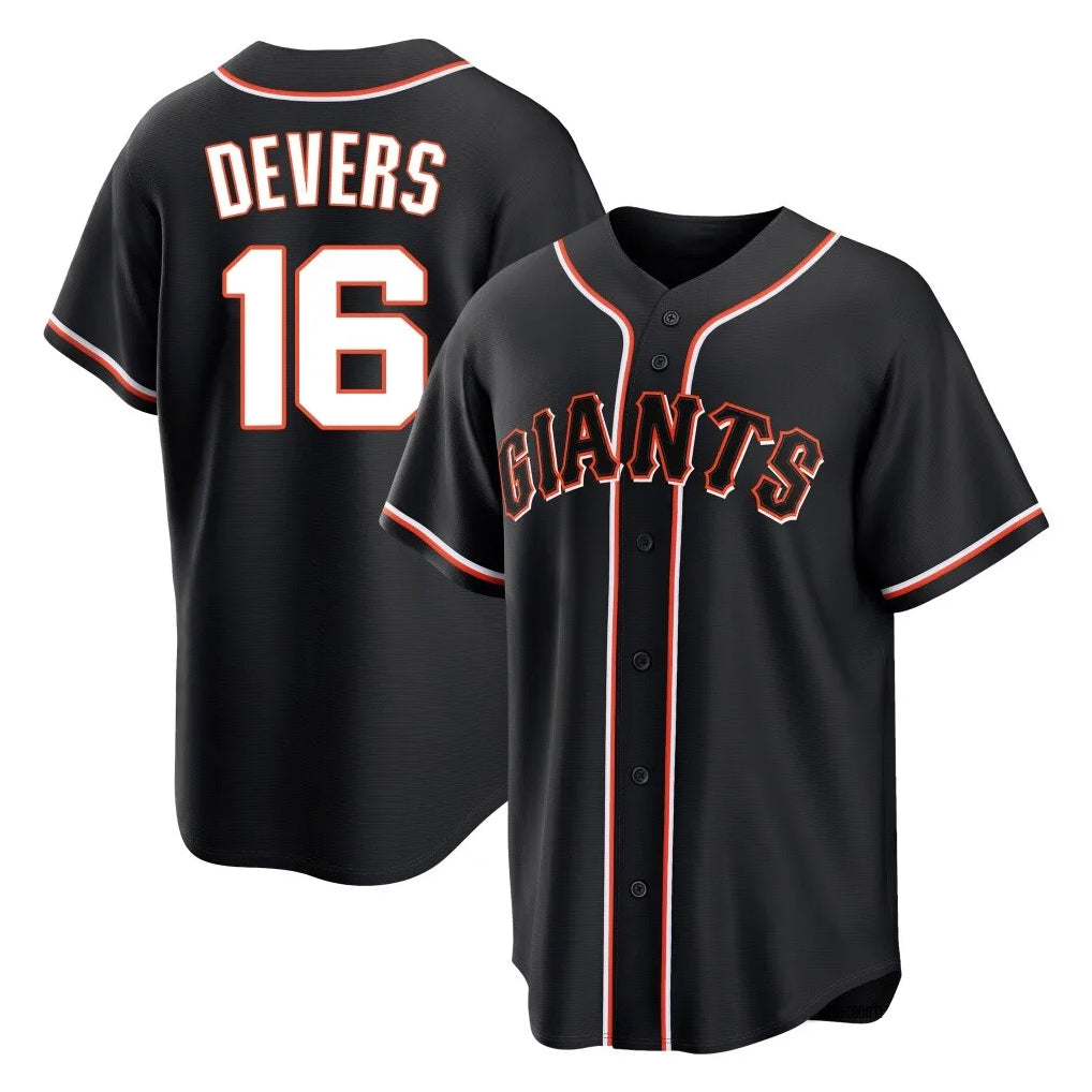 Fenge SF.Giants #16 Rafael Devers Player Black Fashion Out Home Limited Stitched Jerseys